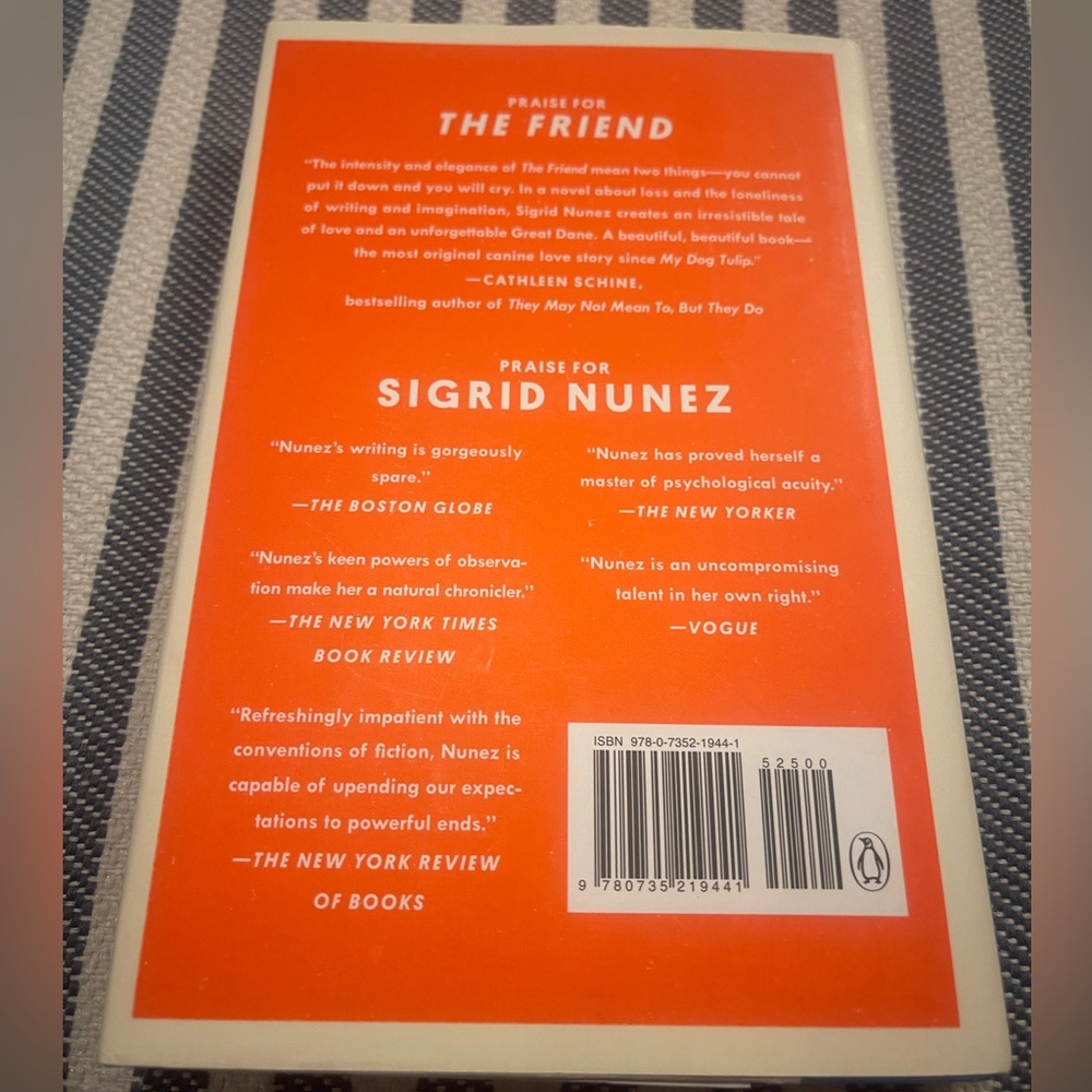 Sigrid Nunez 'The Friend' Novel - “National Book Award Winner” - Picture 2 of 4